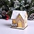 voordelige Kerstcadeauverlichting-Kerst Houten Dorp met LED Lichten Boerderij Kerst Bureau Decoratie Luminous Huis voor Kerst Winter Feestelijke Huis Kersttafel Decoraties Verzamelschenkingen