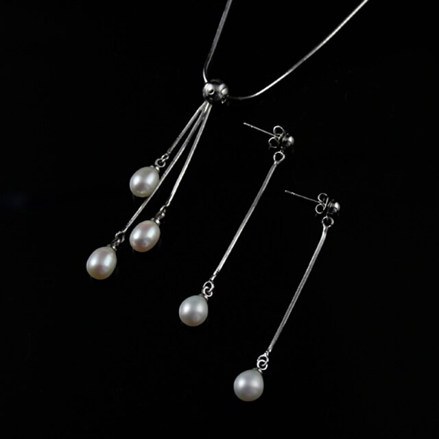  Weiß Perlen Regulär Ohrringe Schmuck Für Party Jahrestag Geburtstag Geschenk Alltag
