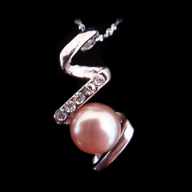  Dámské Perla Kulatý Stříbrná Šperky Pro Párty Výročí Narozeniny Dar Denní