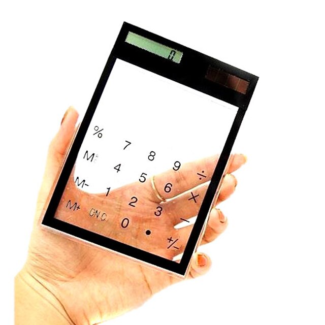  Прозрачный настольный калькулятор с сенсорной панели (разные цвета)