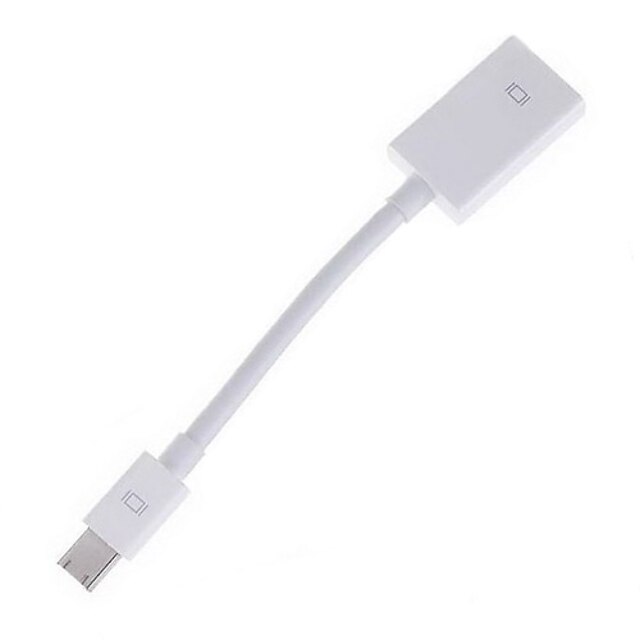  Mini DisplayPort DP hann til HDMI V1.4 hunn adapterkabel, hvit (15 cm)