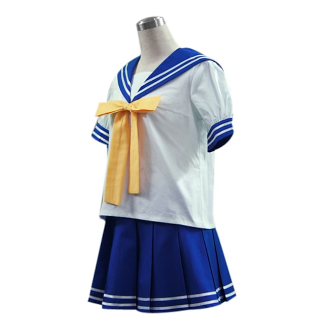  Zainspirowany przez LuckyStar Izumi Konata Anime Kostiumy cosplay Japoński Garnitury cosplay Mundurek szkolny Niejednolita całość Krótki rękaw Top Spódnica Krawat Na Damskie