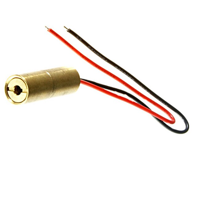  rød laser modul - fokuseret prik (3.5V ~ 4.5V 9mm 5mW)