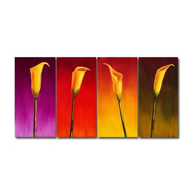  Stretched Handmade Floral Painting (0695 -FA-AB-D-004)