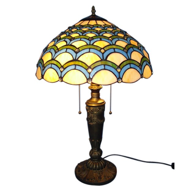  tiffany-stylu klenot roman stolní lampa (0923-T49)