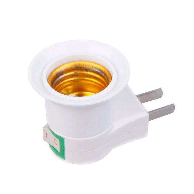  US Plug to E27 E27 110-240 V Plastic Light Bulb Socket