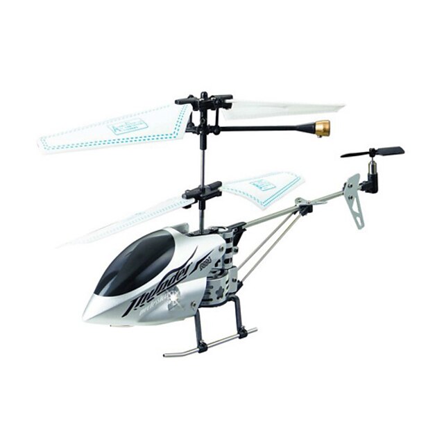  3 canales rc helicóptero cuerpo de aleación con infrarrojos de radio control remoto helicópteros de juguete cubierta (plata) (yx02688s)