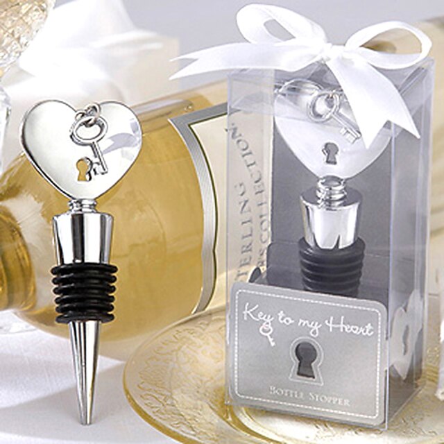  Non-personalized Chrome Bottle Stoppers Classic Theme Bottle Favor