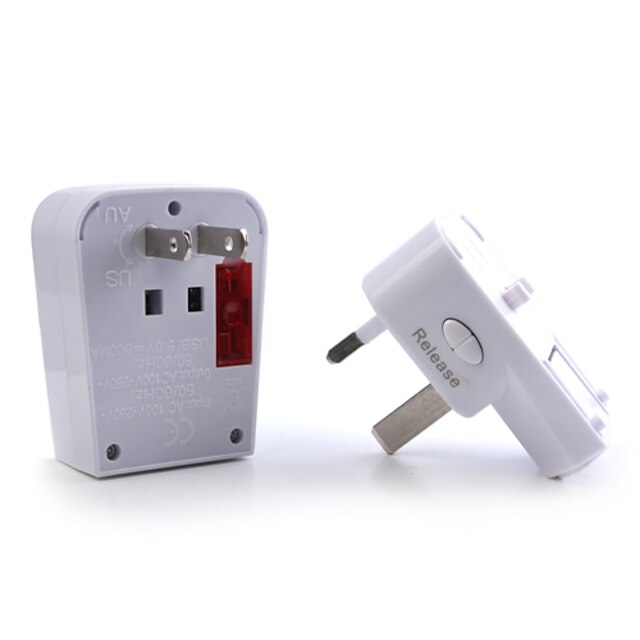  1 x Adaptor de călătorie lume cu USB portul de încărcare / protecție la supratensiune