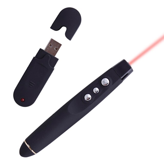  presentatore rf usb con puntatore laser nero