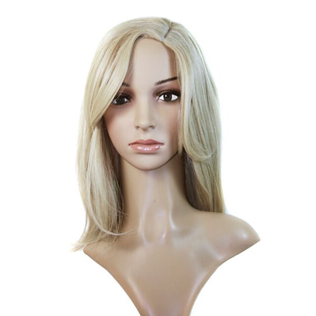  Capless Long Synthetic Blonde Straight Hair Wig