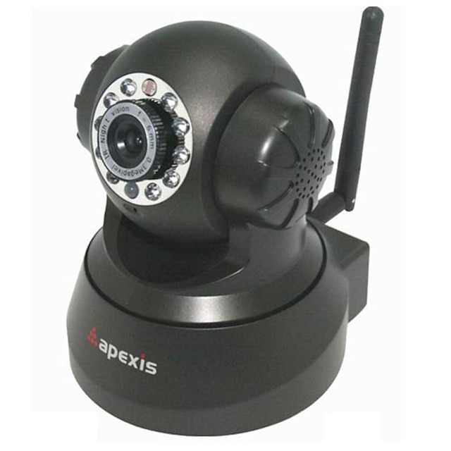 apexis® wireless ip telecamera di sorveglianza con avviso e-mail (motion detection, visore notturno, nero)