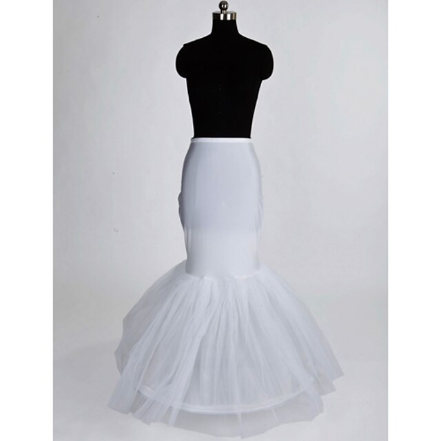  Déshabillés Robe sirène et robe évasée Ras du Sol 1 Nylon Filet de tulle Blanc