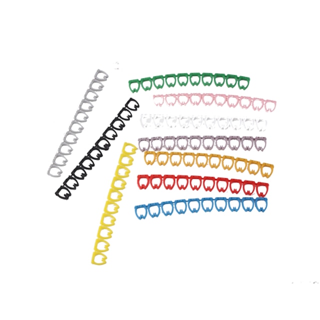  line clip per cavo diverso, colori assortiti