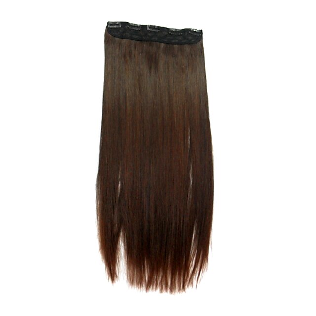  24 Inch Brown Staight Clip-In Hair Extension