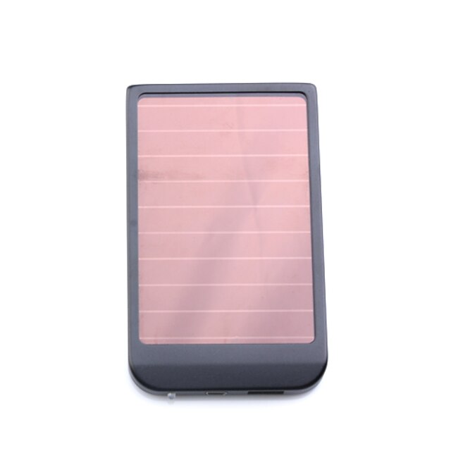 2600mAh Portable Solar Panel power bank external battery USB Charger for iPhone 6/6 plus/5S/4S/5/SamsungS3/S4/S5 Black