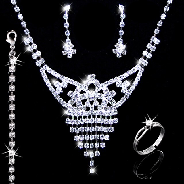  Stop z dżetów przepiękny ślub zestaw biżuterii ślubnej (0986-l20111211494)