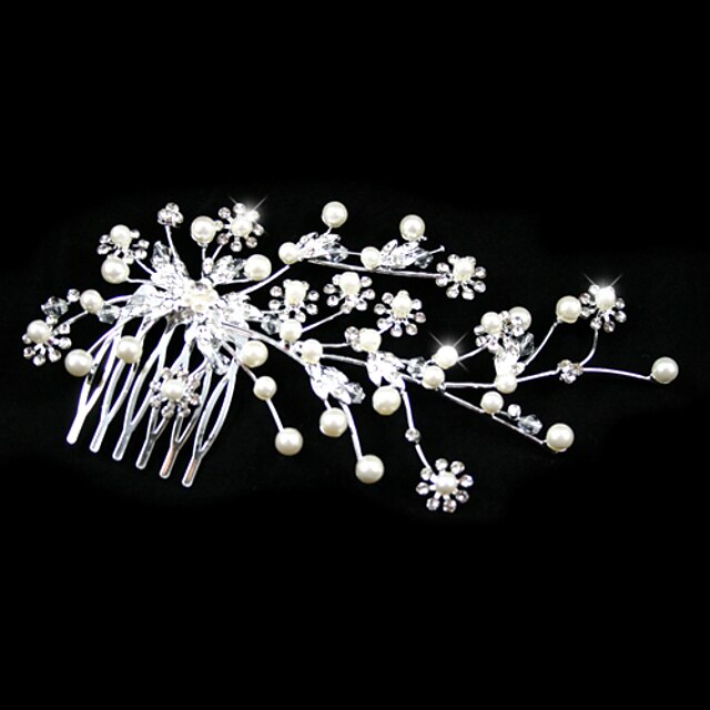 Imitation Pearl / Alloy Hair Combs with 1 Piece Wedding / Special Occasion Headpiece