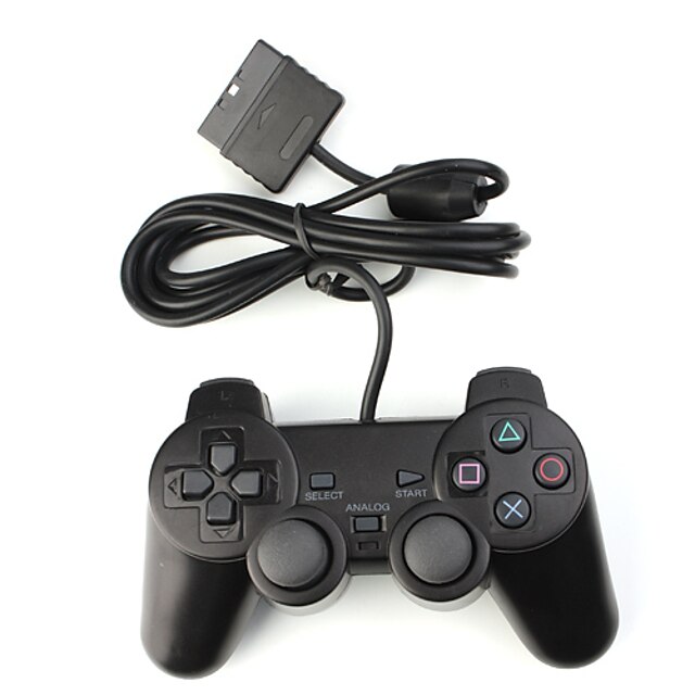  Dual Shock kontrol pad til PS2 (sort)
