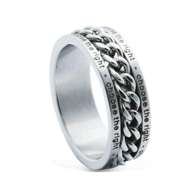  Man`s Vehicle Wheel`s Chain Titanium Steel Ring