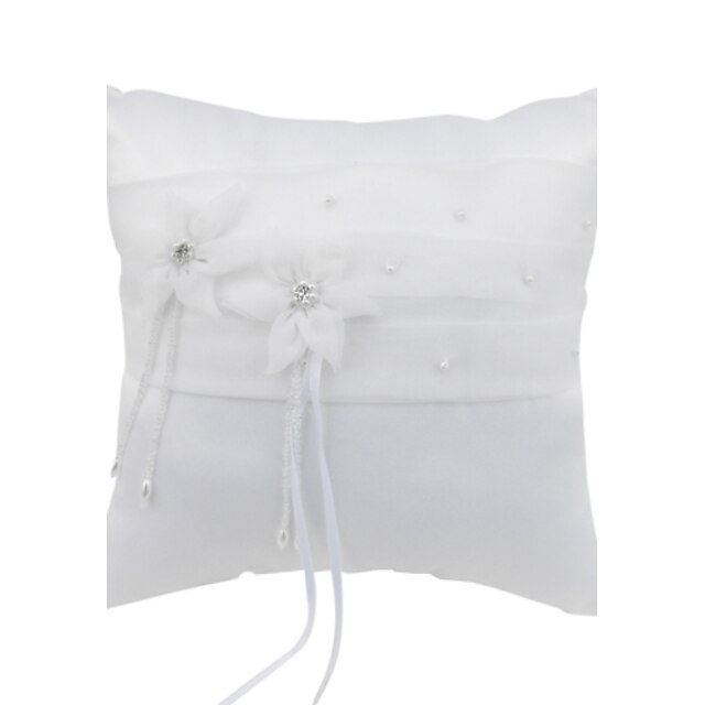  Ring Pillows Material / Rayon / Satin Rhinestone / Printing / Sashes / Ribbons Cotton Classic Theme / Holiday / Wedding Spring, Fall, Winter, Summer / All Seasons