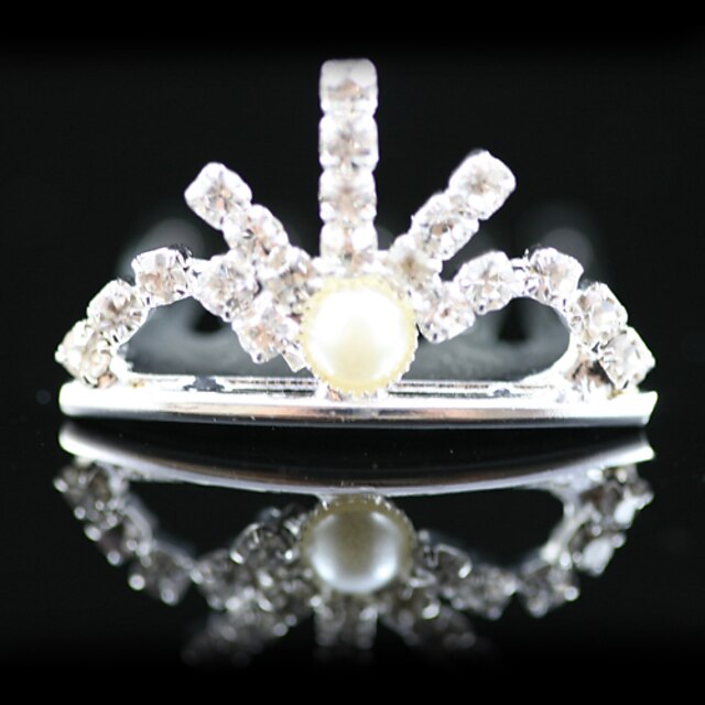  Gorgeous Rhinestones With Imitation Pearl Wedding Flower Girl Combs/ Tiara/ Headpiece