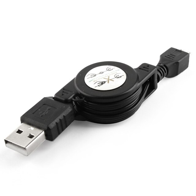  Retractable USB Cable of USB A To Mini 5-Pin  