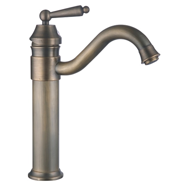  Bathroom Sink Faucet Antique Brass Single Handle Centerset Faucet(1039-MA1120)
