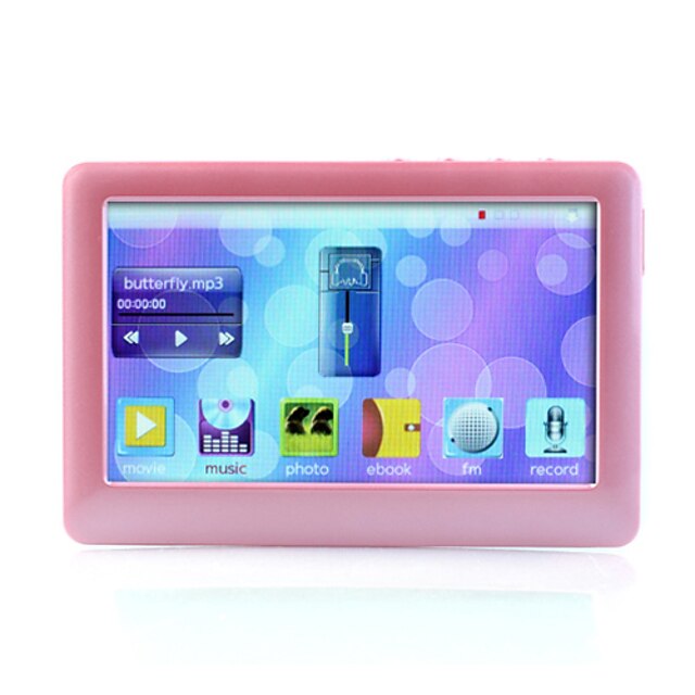  4,3 tommer mp4-afspiller (4 GB, pink / sort)