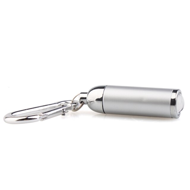  Key Chain Flashlights Zoomable Mini LED - 1 Emitters 1 Mode with Batteries Zoomable Mini Adjustable Focus Camping / Hiking / Caving Silver / Aluminum Alloy