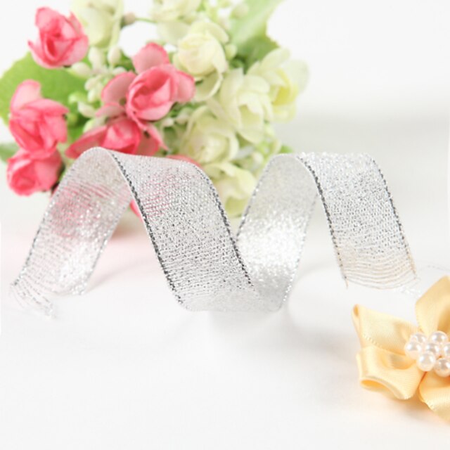  Solid Colored Metalic Wedding Ribbons Piece/Set Metallica Ribbon Decorate favor holder / Decorate gift box
