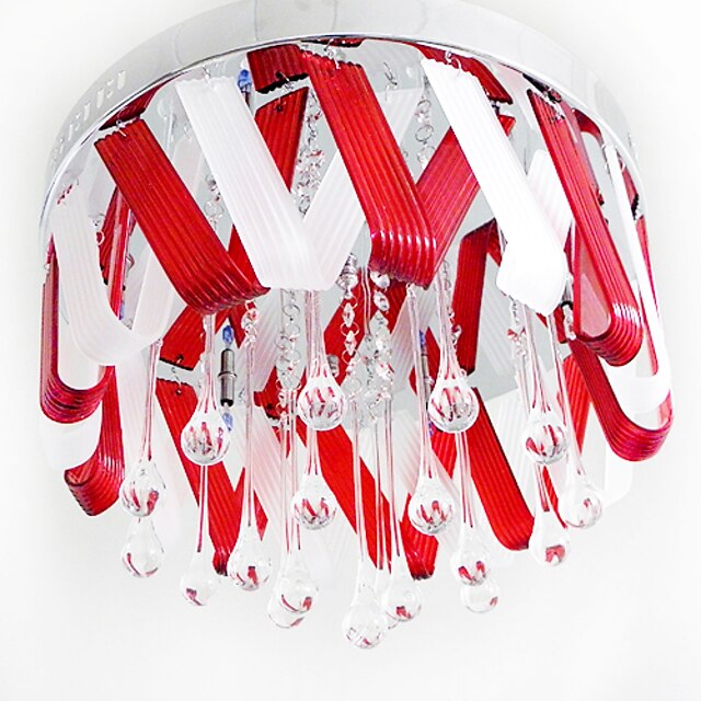  salón maishang® celling contemporánea luz de cristal rojo y blanco