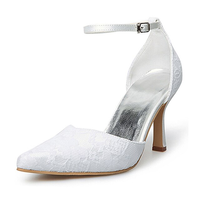  Top-Qualität Satin oberen High Heel Peeptoes mit Spitze Hochzeit Brautschuhe