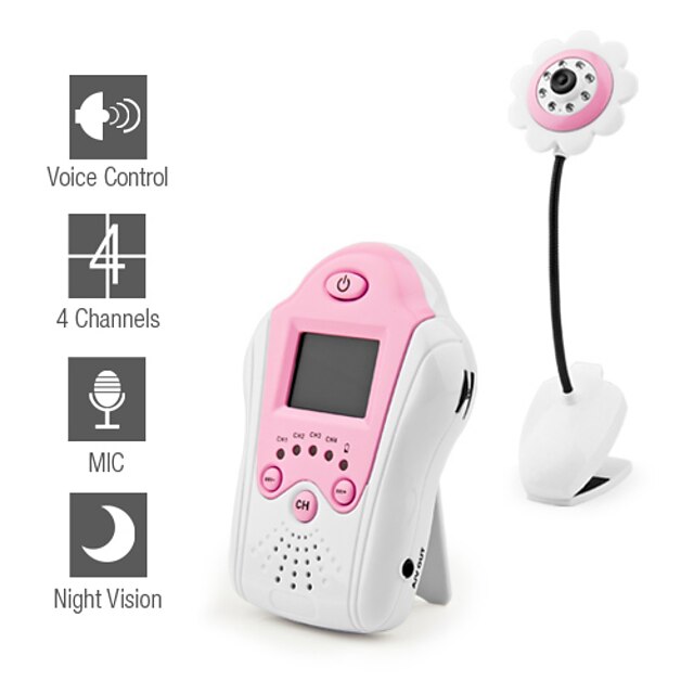  Baby Monitor with Night Vision and AV OUT (Flower Design)