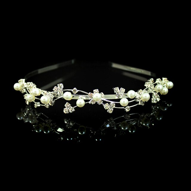  Crystal / Imitation Pearl / Fabric Tiaras / Headbands with 1 Wedding / Special Occasion / Party / Evening Headpiece / Alloy