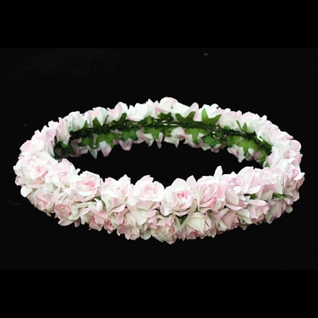  Lovely Pink Paper Flower Wedding Flower Girl Wreath/ Headpiece