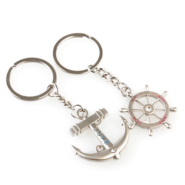  Keychain Anchor Fashion Ring Jewelry Anchor Silver For Birthday Gift Casual