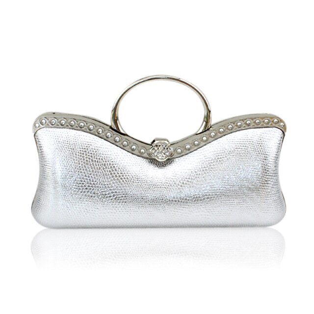  Women's Crystal / Rhinestone leatherette Evening Bag Gold / Silver