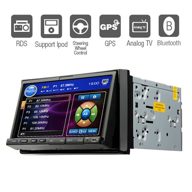  Reproductor DVD 7 pulgadas - GPS - IPOD - Bluetooth - TV - RDS