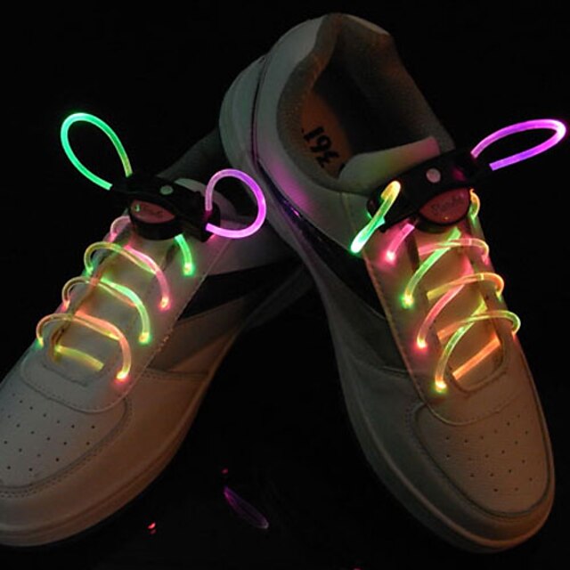  anti-vesi LED vilkkuu kengännauha (värikäs)