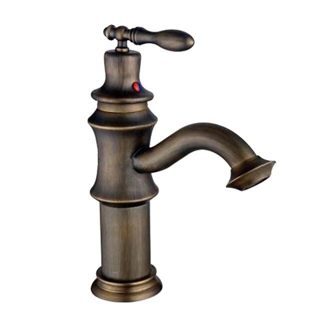  Bathroom Sink Faucet - Centerset Antique Brass Centerset One Hole / Single Handle One Hole