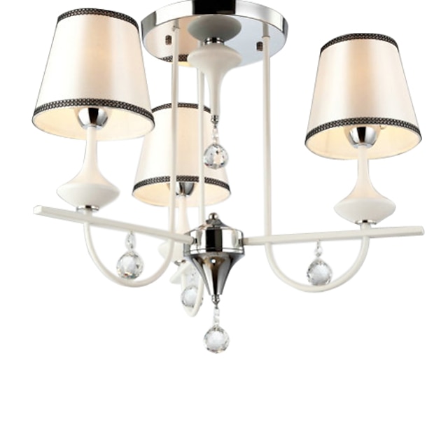  Max 60W Chandelier ,  Modern/Contemporary Chrome Feature for Crystal Metal Living Room / Bedroom