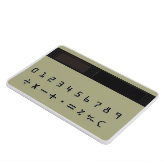  nueva mini tarjeta de crédito delgado de energía solar de calculadora de bolsillo - verde militar
