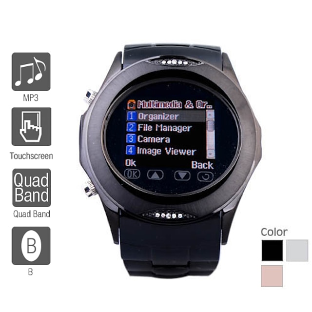  1.5 Inch Watch Cell Phone (Quadband, MP3 MP4 Player, Bluetooth)