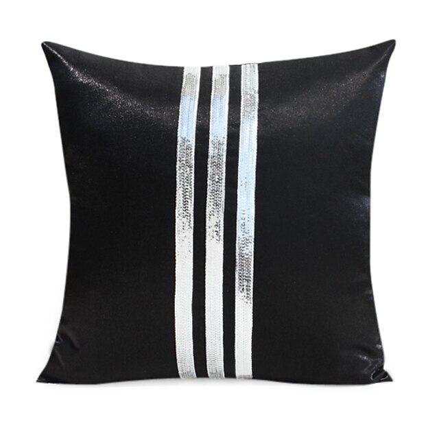  1 pcs Silk Pillow Cover, Striped Office/Business Modern/Contemporary