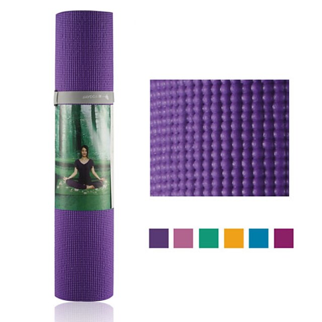  diseño simple moda antideslizante de PVC yoga mat alfombra de fitness (6mm)