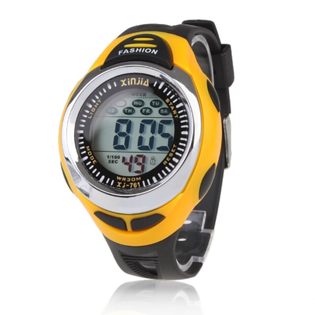  Men's Watch Sport EL Light Digital Multi-Functional Silicone Strap Cool Watch Unique Watch Fashion Watch