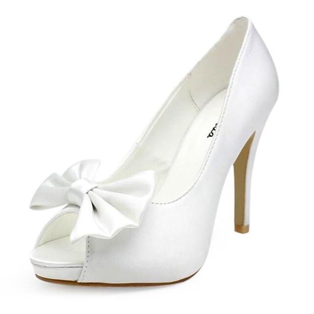  Satin Upper Stiletto Heel Pumps/ Peep Toe With BowknotWedding Shoes More Colors Available