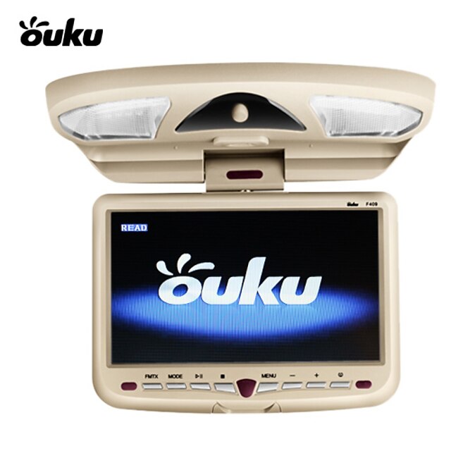  ouku 9 ιντσών οροφή mount αυτοκινήτου DVD Player περιστροφής