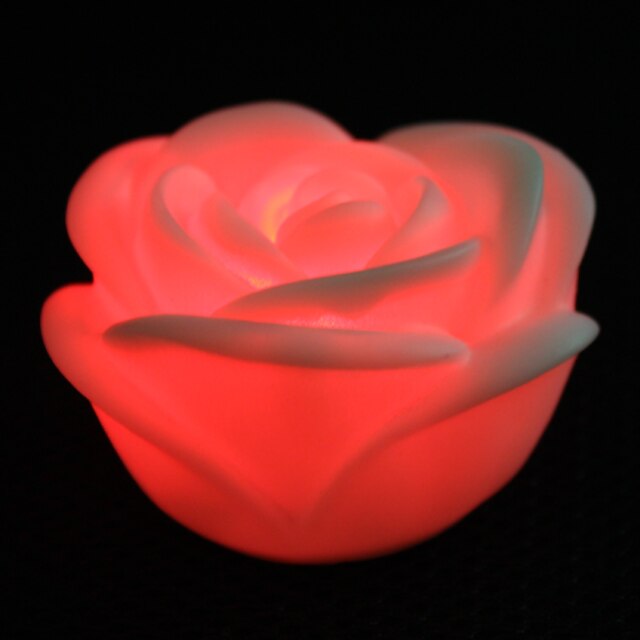  rose blomst lys LED-belysning - fargerik (7 farge Changs automatisk)